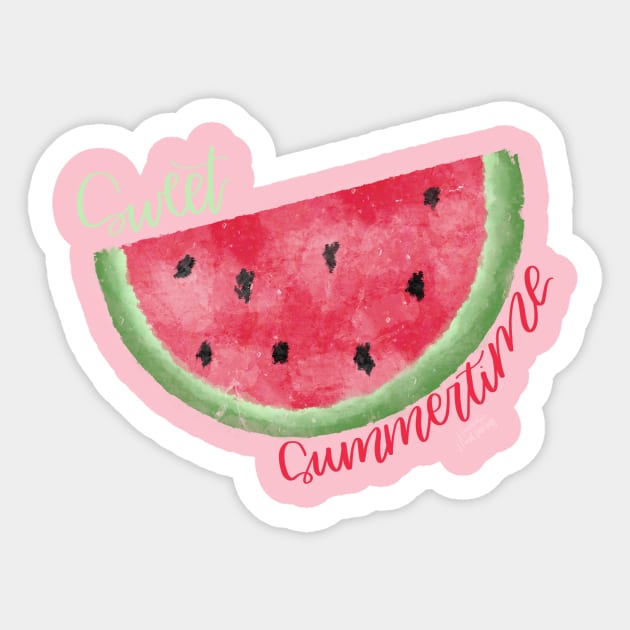 Sweet Summertime Sticker by Hannah’s Hand Lettering